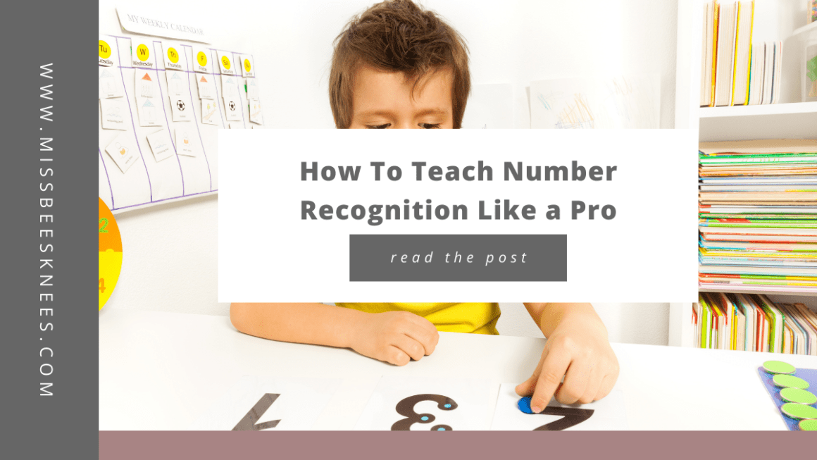 A teacher writing about how to teach a child number regonition