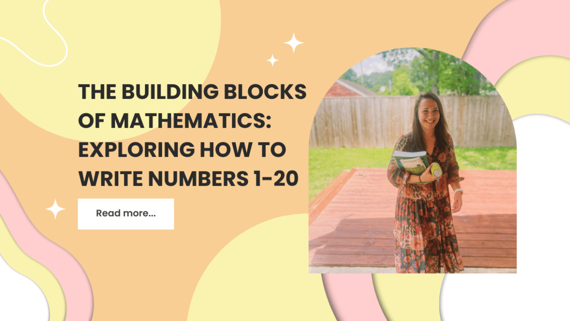 A teacher writing about how to teach children to write numbers 1-20