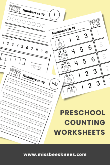 An example of some worksheets that will help children practice writing numbers. 